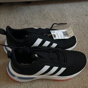 Adidas Black and White Cloudfoam Sneakers